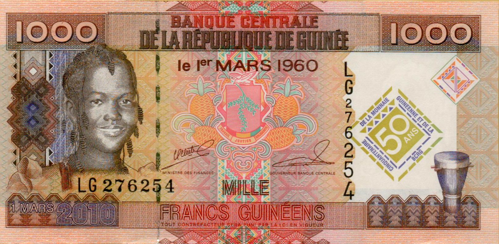 Guinea 1000 2010 UNC P-43/a